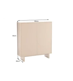 Invicta Interior Komoda SAVOY 130 cm kolor trawertynu