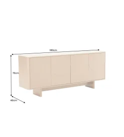 Invicta Interior Komoda SAVOY 180 cm kolor trawertynu