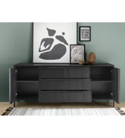 MCA Linia Włoska Komoda STEEL 206 cm czarna
