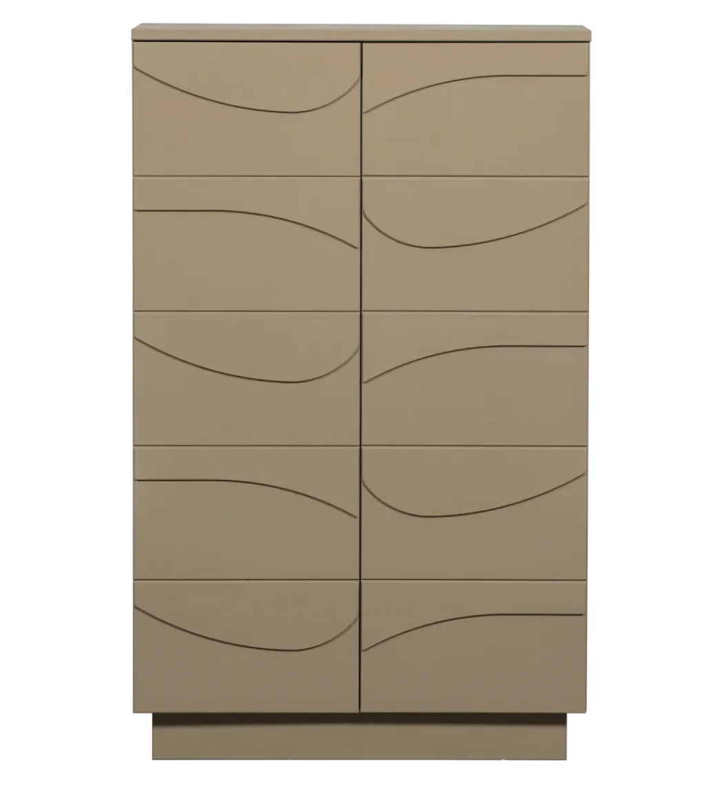 WOOOD Komoda TEO 116 cm drewno sosny mud