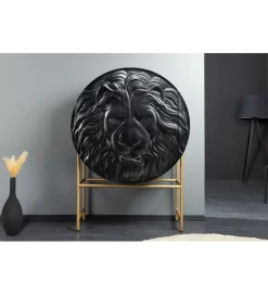 Invicta Interior Komoda TIGR 140 cm drewno mango Czarna