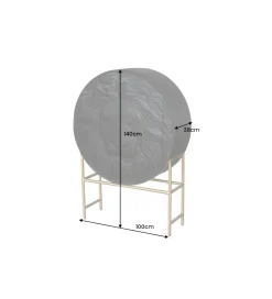Invicta Interior Komoda TIGR 140 cm drewno mango Czarna