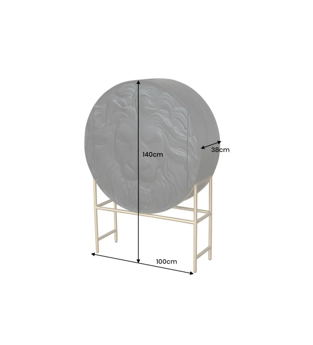 Invicta Interior Komoda TIGR 140 cm drewno mango Czarna