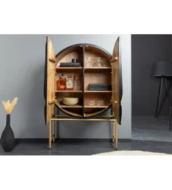 Invicta Interior Komoda TIGR 140 cm drewno mango Czarna