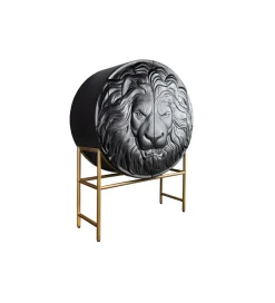 Invicta Interior Komoda TIGR 140 cm drewno mango Czarna