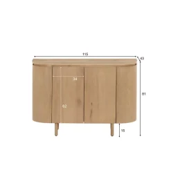 LF-Design Komoda Tobago 115 cm naturalny
