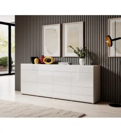 Helvetia Komoda TOLEDO 208 cm biała