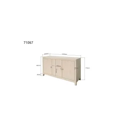 KARE Komoda TRAVERTINO 140 x 77 cm naturalny beżowy