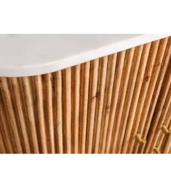 Invicta Interior - przedsprzedaż Komoda TRES CHIC 70 cm drewno mango biały marmur blat