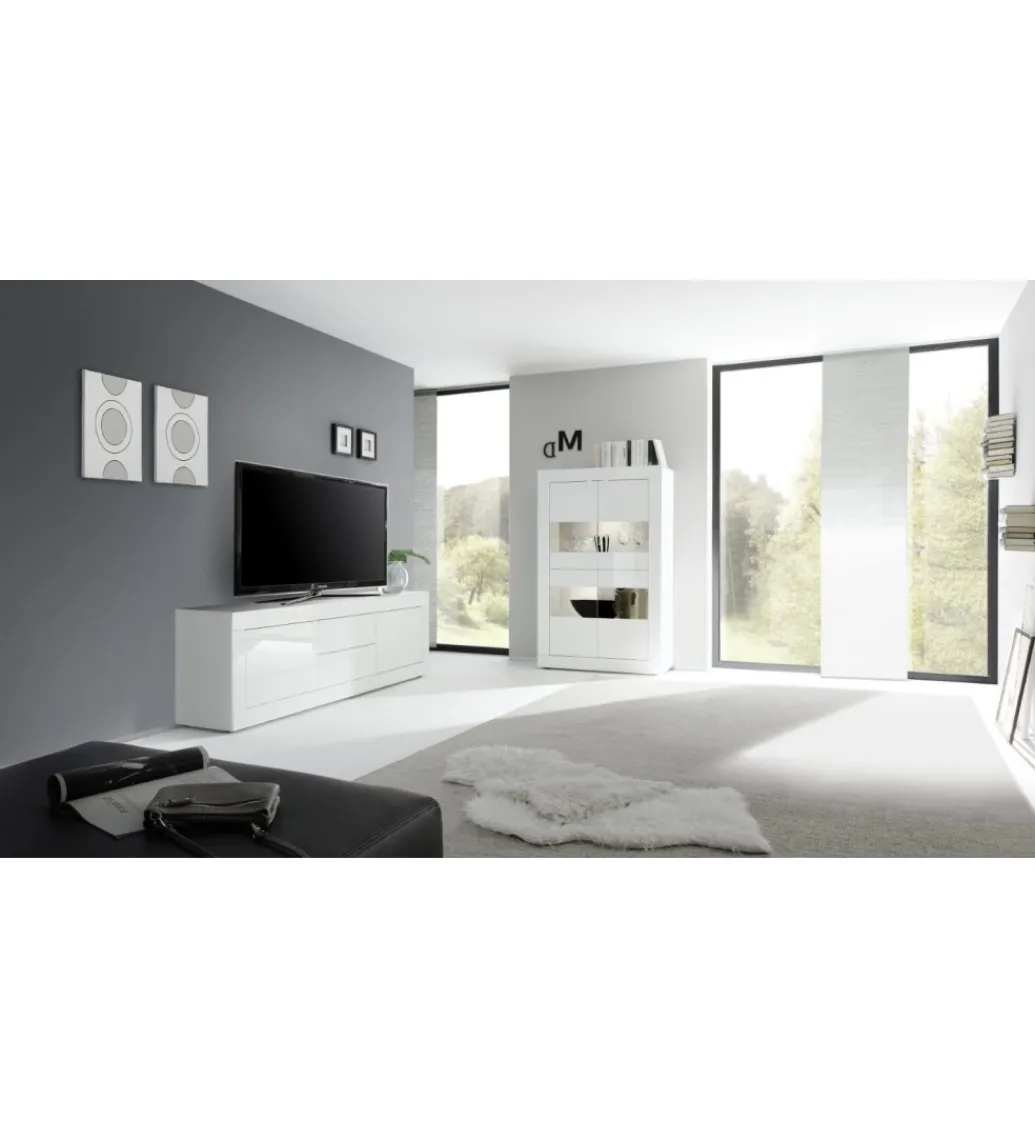 MCA Linia Włoska Komoda TV BASIC 210 cm biała