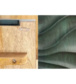 Invicta Interior Komoda VELA 160 cm drewno mango turkusowa Ciemna
