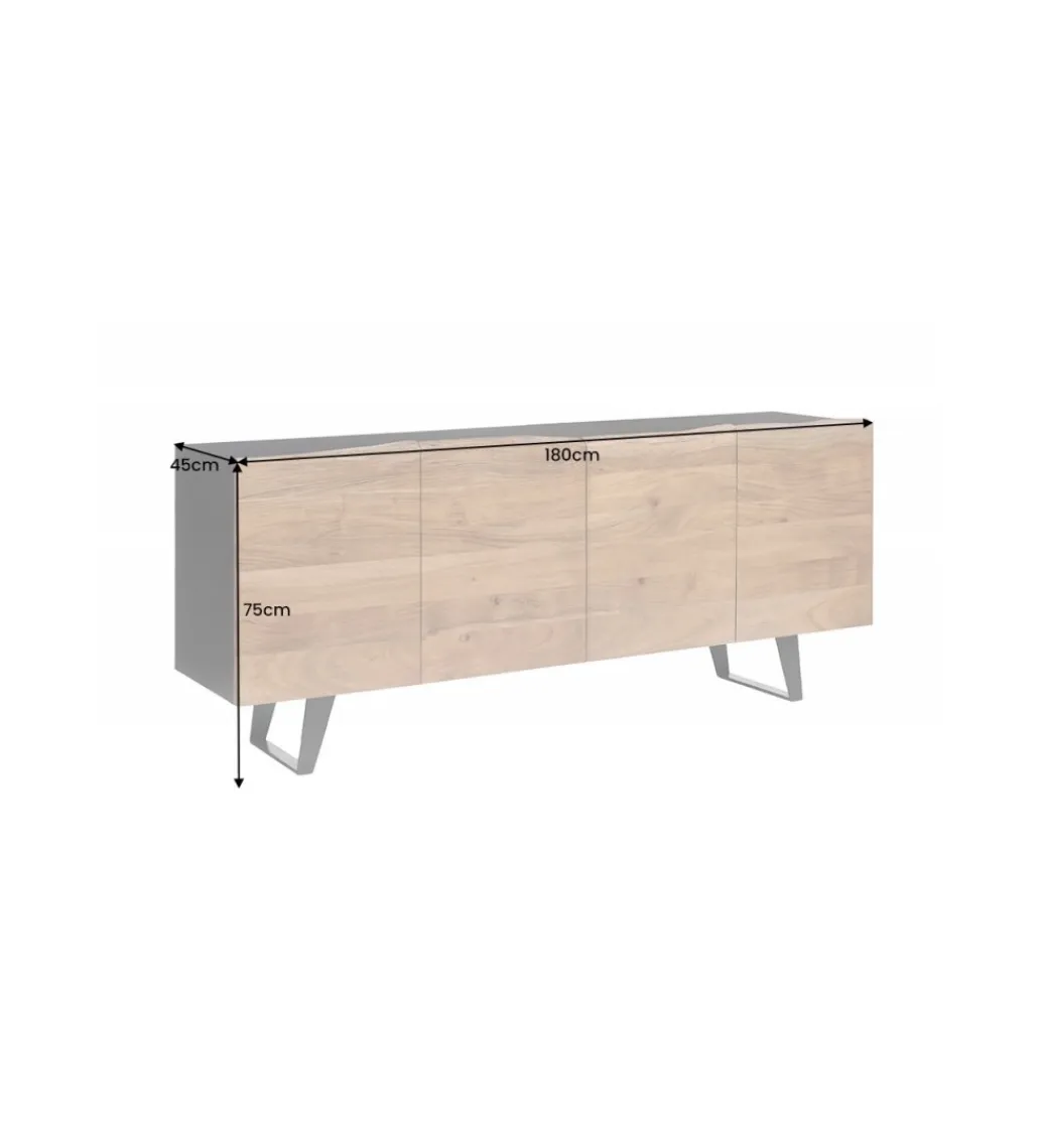 Invicta Interior - przedsprzedaż Komoda Welden 180 cm drewno akacja