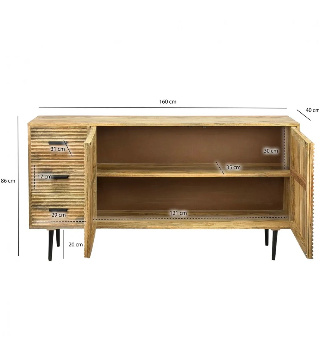 WOHNLING, GERMANY Komoda WOHNLING 138 cm drewno sheesham