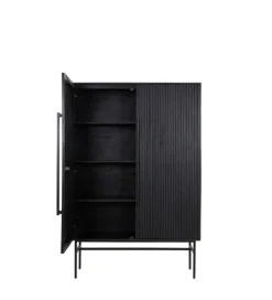 L&L Komoda wysoka ABAGE 180 cm czarna