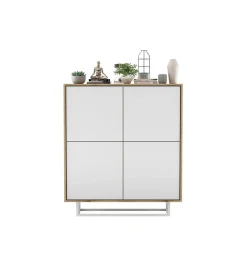 Polski Design ML Komoda wysoka Apollo 113 cm biała