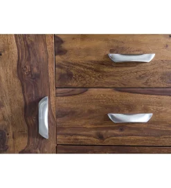 WOHNLING, GERMANY Komoda wysoka 3D ORBIT 120 cm drewno mango brązowa