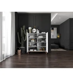 Polski Design ML Komoda wysoka ELPIS 112 cm biała