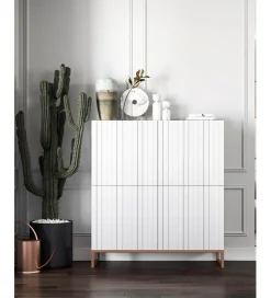 Polski Design ML Komoda wysoka ELPIS 112 cm biała