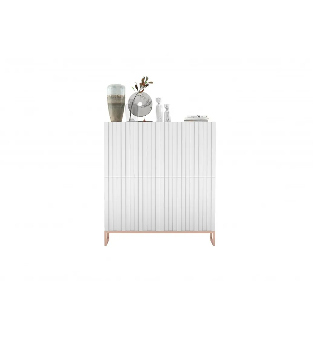 Polski Design ML Komoda wysoka ELPIS 112 cm biała