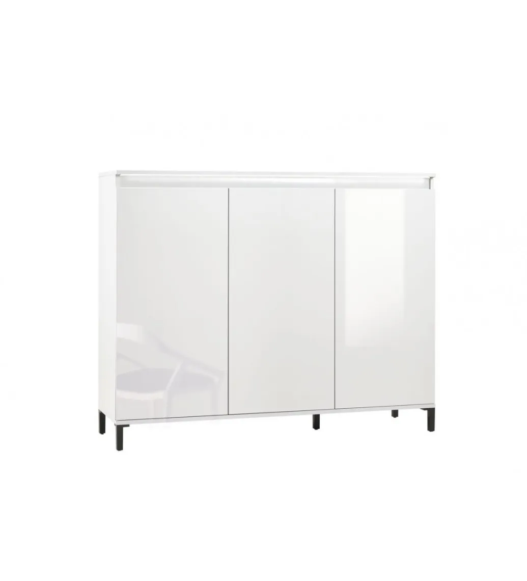 MCA Linia Włoska Komoda wysoka GENUA 138 cm biała
