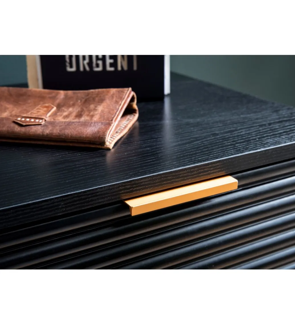 WOHNLING, GERMANY Komoda wysoka GLIMER 77 cm czarna