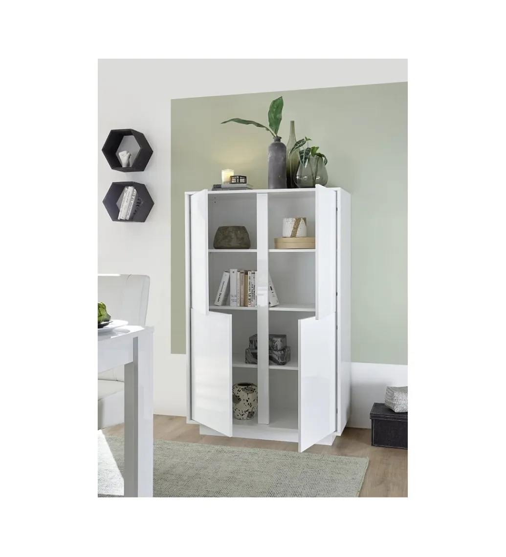MCA Linia Włoska Komoda wysoka ICEE 92 cm biała