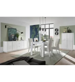 MCA Linia Włoska Komoda wysoka ICEE 92 cm biała
