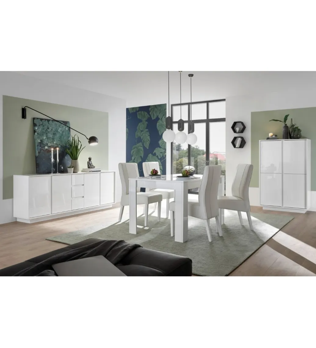 MCA Linia Włoska Komoda wysoka ICEE 92 cm biała
