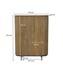 LF-Design Komoda wysoka LUSAN 115 cm drewno teak