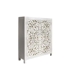 Invicta Interior Komoda wysoka LYNX 110 cm drewno mango biała