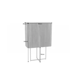Invicta Interior - przedsprzedaż Komoda wysoka NAGOJA 80 cm drewno mango brąz