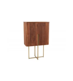 Invicta Interior - przedsprzedaż Komoda wysoka NAGOJA 80 cm drewno mango brąz