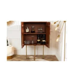 Invicta Interior - przedsprzedaż Komoda wysoka NAGOJA 80 cm drewno mango brąz