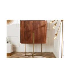 Invicta Interior - przedsprzedaż Komoda wysoka NAGOJA 80 cm drewno mango brąz