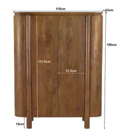 LF-Design Komoda wysoka SALANO 150 cm drewno mango naturalna