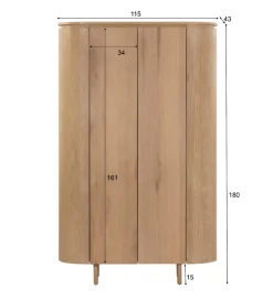 LF-Design Komoda wysoka TOBAGO 180 cm naturalna