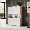 Helvetia Komoda wysoka TOLEDO 122 cm biała