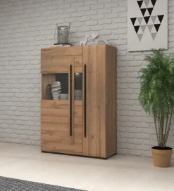 Helvetia Komoda wysoka TULSA 90 cm w optyce dąb grandson