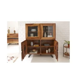 Invicta Interior - przedsprzedaż Komoda wysoka ZAMBEZI Amazonas 140 cm drewno sheesham