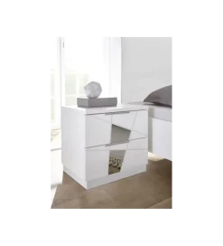 MCA Linia Włoska Komplet 2 szt szafek nocnych VITTORIA 51 cm białe