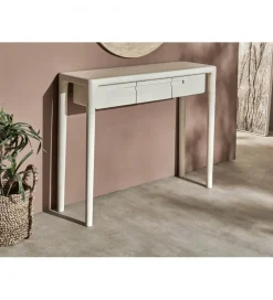 Imeri Konsola ARES 100 cm drewno mango biała