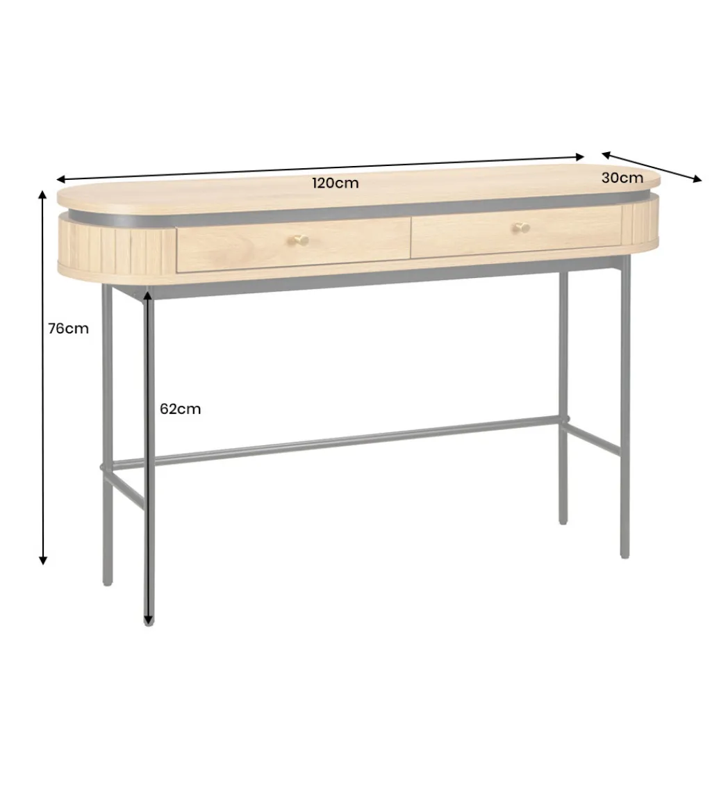 Invicta Interior Konsola ATELIER 120 cm w kolorze dębu
