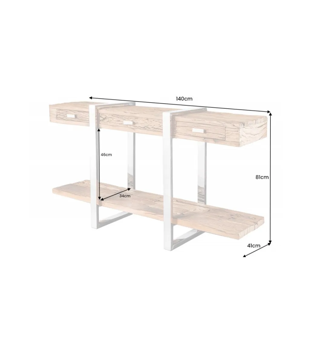 Invicta Interior Konsola Barracuda 140 cm drewno teak
