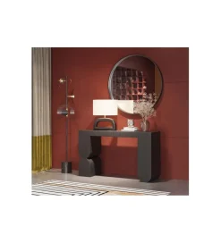 KARE Konsola Curve 120 cm w optyce jesionu czarna