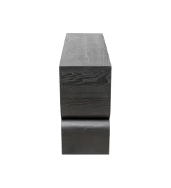 KARE Konsola Curve 120 cm w optyce jesionu czarna