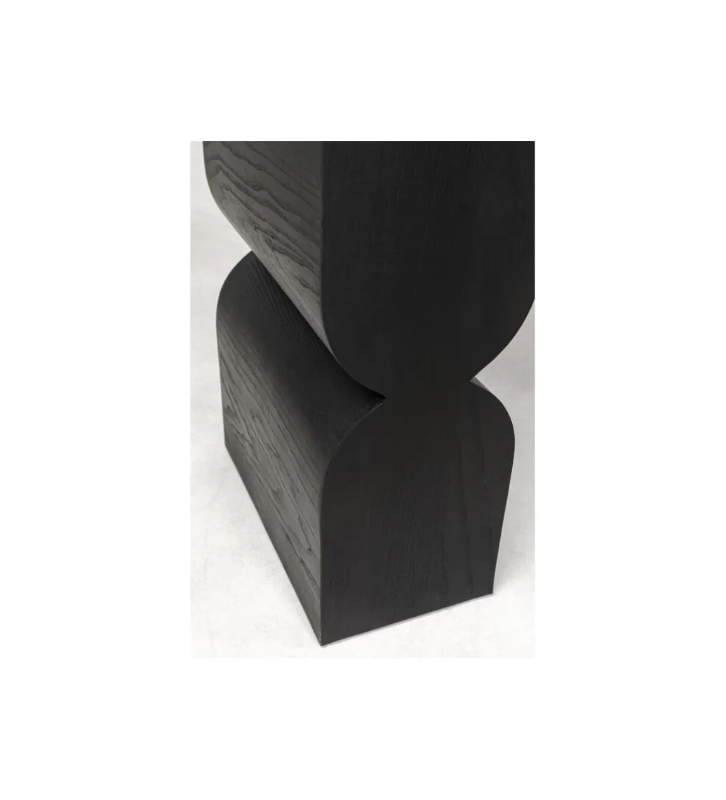 KARE Konsola Curve 120 cm w optyce jesionu czarna
