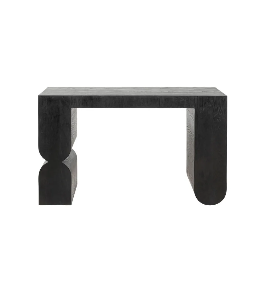KARE Konsola Curve 120 cm w optyce jesionu czarna