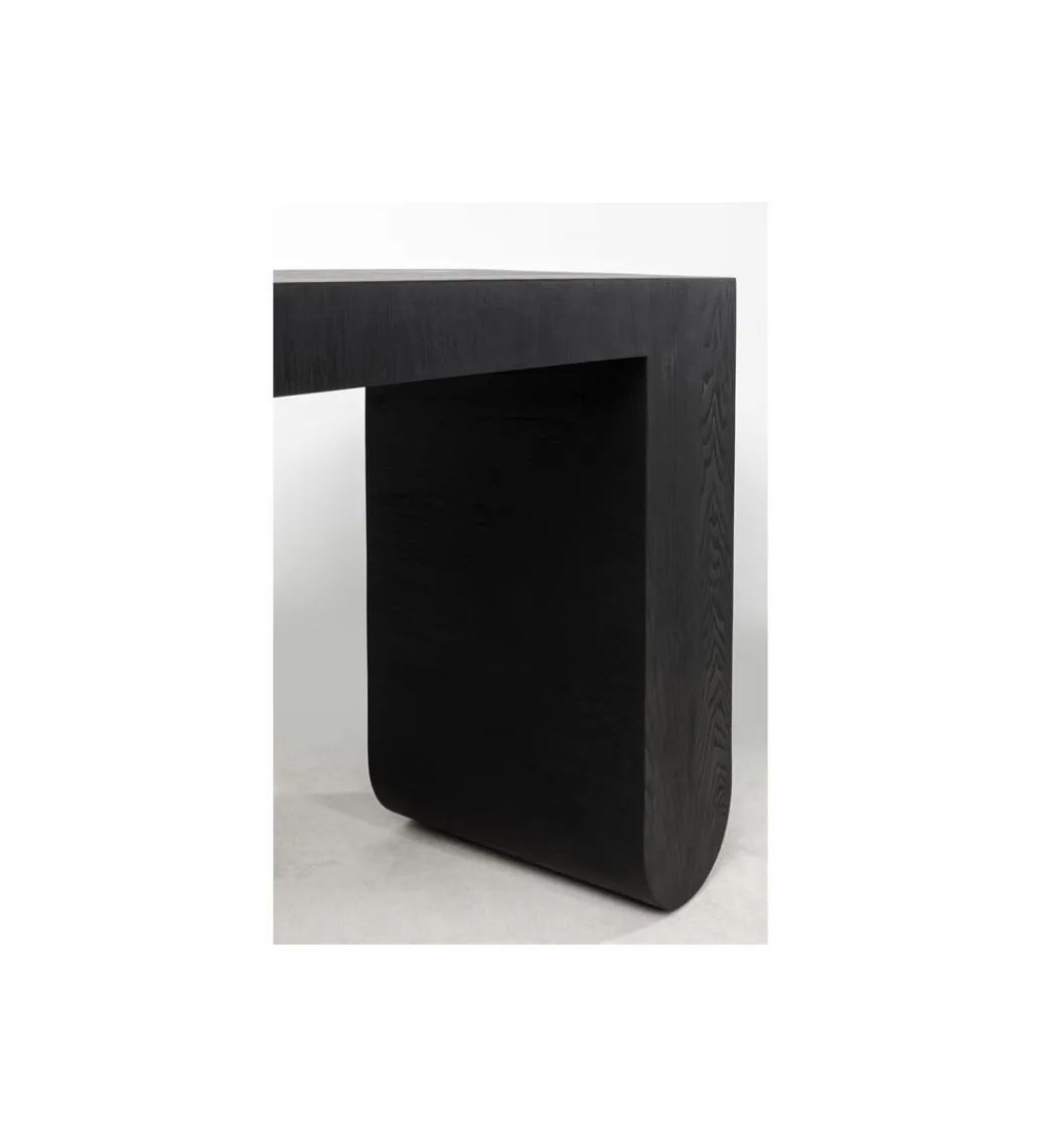 KARE Konsola Curve 120 cm w optyce jesionu czarna