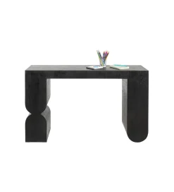 KARE Konsola Curve 120 cm w optyce jesionu czarna