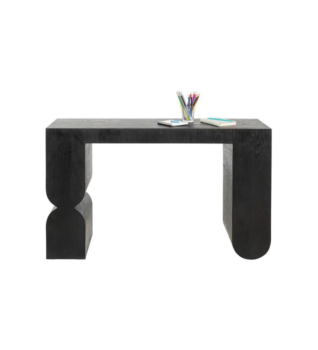 KARE Konsola Curve 120 cm w optyce jesionu czarna
